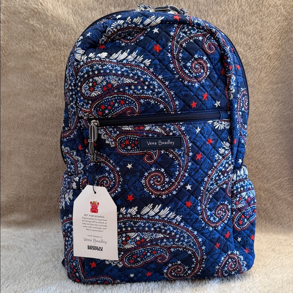 VERA BRADLEY Fireworks Paisley Celebration Backpack